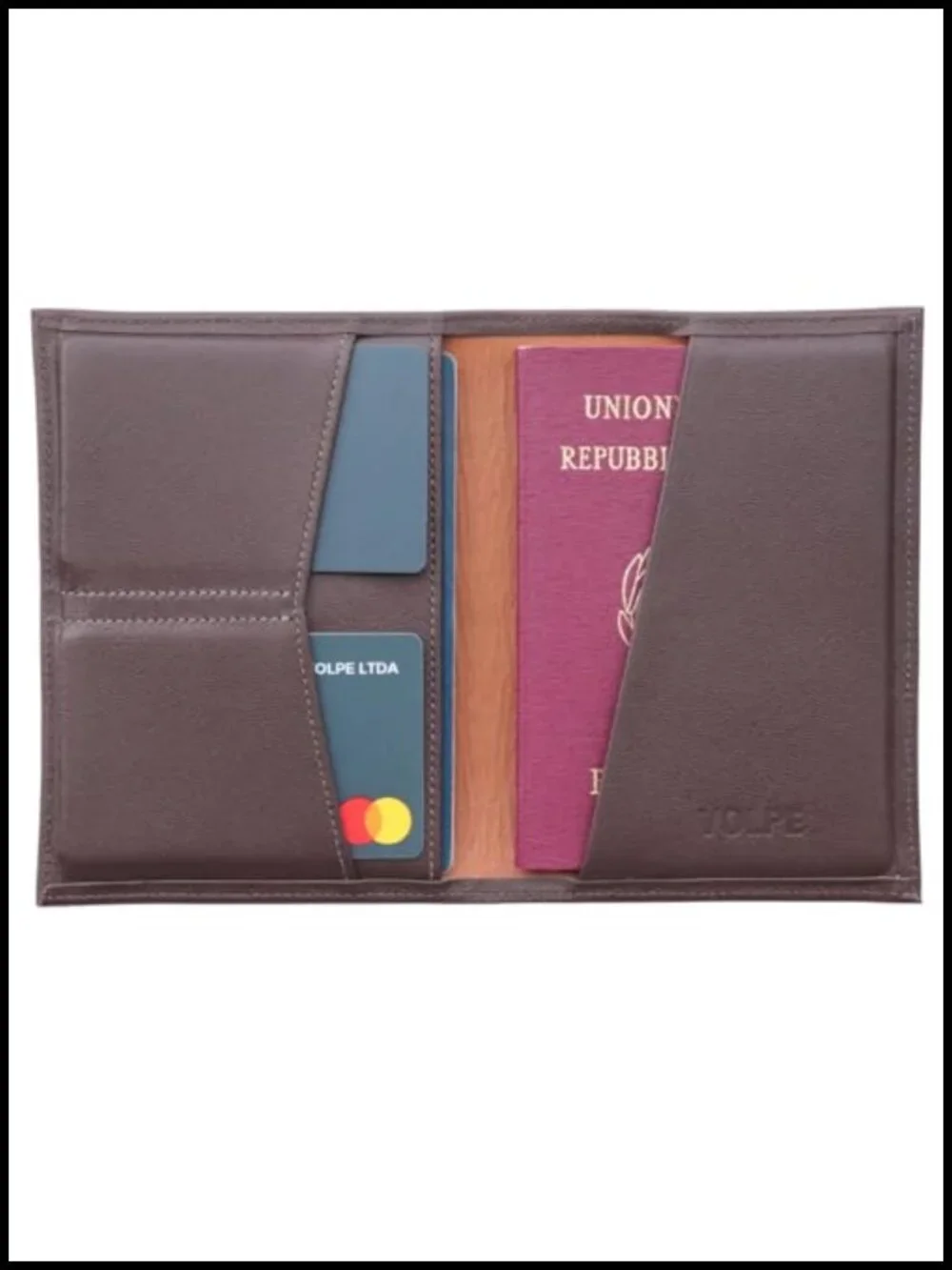 Genuine Leather Passport Wallet Men Women Travel Accessory